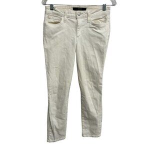 Joes Jeans Womens White Slim Fit Cropped Denim Pants Sz 28